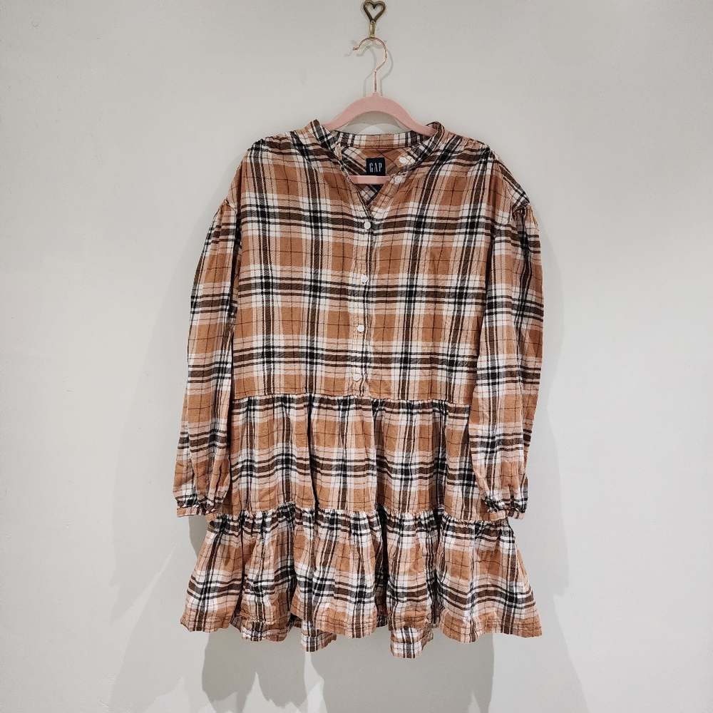 Gap Size Large Long Sleeve Plaid Dress